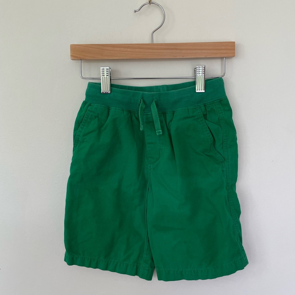 Primary Green Cotton Drawstring Shorts